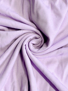 FINAL SALE Payton Peekaboo-Lace Long Sleeve Ribbed Henley - Pastel Purple