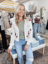 Fruit Stand Crochet Open Front Cardigan