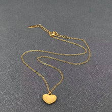 18K Gold Plated Heart Shaped Shell Charm Necklace