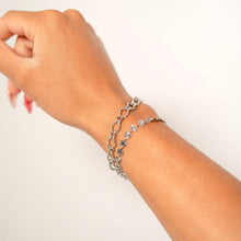 18K Gold PVD Stainless Steel Sunburst Chain Bracelet: Stainless