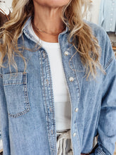 Weekend Harbor Washed Denim Button Down Shirt