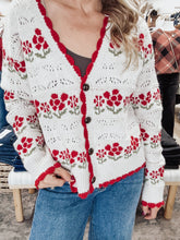 Winter Blossoms Flower Cardigan
