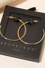 Metallic Open Hoop Earrings - Gold
