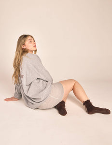 Lucky Honey The Juliet Grippy Sock: White