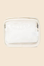 Clear Rectangular Cosmetic Bag - Ivory