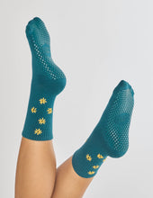 Lucky Honey The Daisy Grippy Sock: Deep Ocean