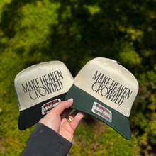 Make Heaven Crowded Trucker Hat | Christian Faith Cap: Olive
