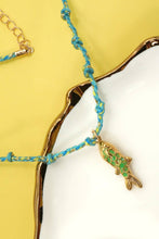 Cotton Rope Chain with Fish Charm Necklace