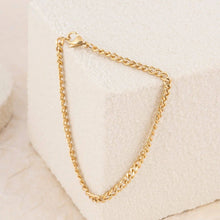 14K Gold Filled Plus™ Diamond Cut Curb Chain Bracelet: 8" / 3mm