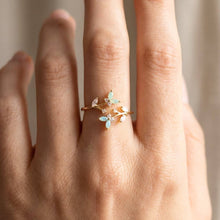 Gold Dipped Cz Butterfly Twist Open Ring: Silver