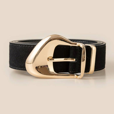 Ornate Buckle Soft Leather Belt