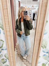 Newport Utility Corduroy Collar Zip-Up Barn Jacket - Dark Olive