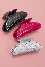 Polka Dot Hair Claw Clip - Black