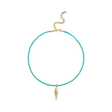 Fish Beaded Necklace - Pink