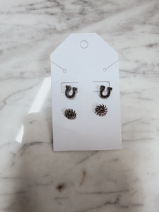 Western 2 Pair Earring Stud Pack