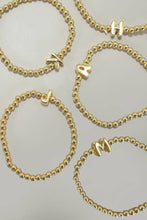Initial Monogram Bubble Stretch Bead Bracelet