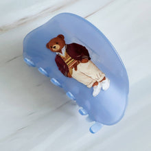 Preppy Bear Hair Claw – Blue