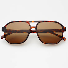 Billie Aviator Sunglasses : Dark Tortoise / Solid Brown
