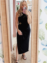 Golden Hour Affair Round Neck Pleated Detail Midi Dress
