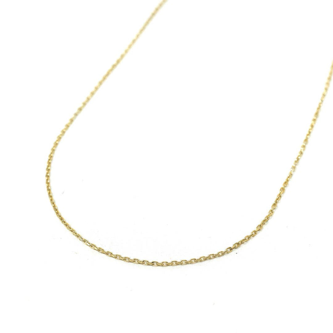 Skinny Cable Charm Bar Necklace 16