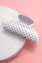 Polka Dot Hair Claw Clip - White