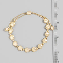 Metallic Sea Shell Link Chain Bracelet - Silver