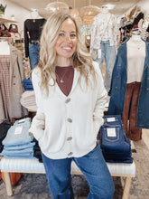 Alpine Lodge Camp Jacquard Toggle Button Knit Cardigan - Cream