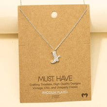 Cowboy Boots Pendant Necklace - Gold