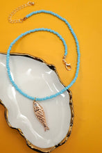 Fish Beaded Necklace - Pink