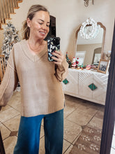 Ember V-Neck Slouch Sweater - Cocoa