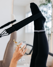 Black Tiny Martini Pilates Grip Socks