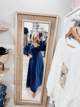 Midnight Riviera Lace Panel V Neck Maxi Dress - Midnight