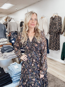 Rosewood Garden Smocked Floral Maxi Dress - Midnight Floral