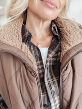 Timberline Quilted Zip Up Fleece Lined Puffer Vest - Chocolate Brown
