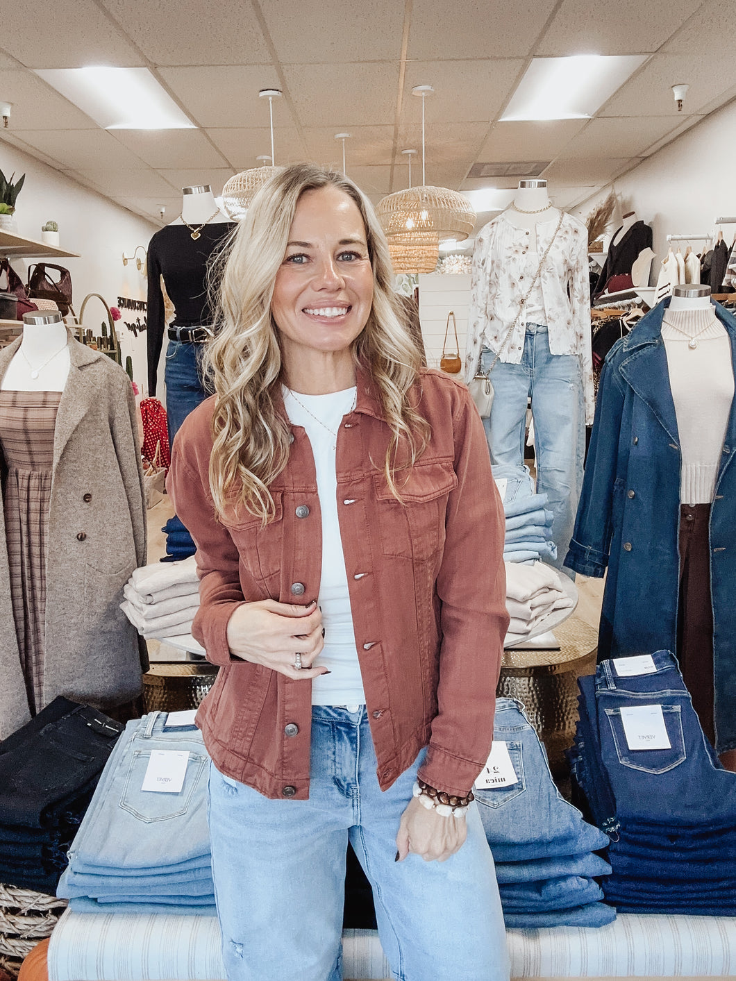 Sabrina Jean Jacket - Rustic Brown