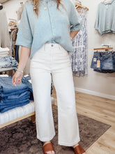 Pennie High Rise Patch Pocket Wide Leg - Cream