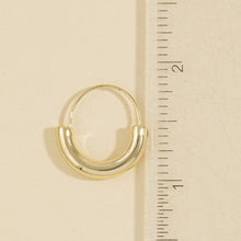 Polished Curved Tube Hoop Earrings: Silver