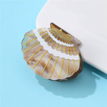 Marbled Seashell Hair Claw Clip - Blue