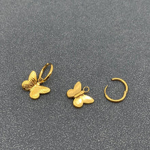 18K Gold Plated Stainless Steel Butterfly Huggie Earring