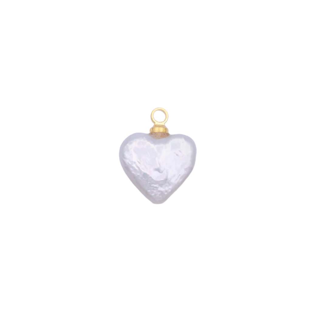 Pearl Heart Pendant Charm Bar