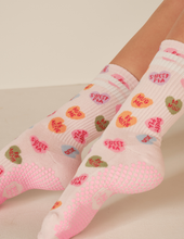 The Tall Tube Print Grip Sock: Ballet Bows Lagree & Pilates
