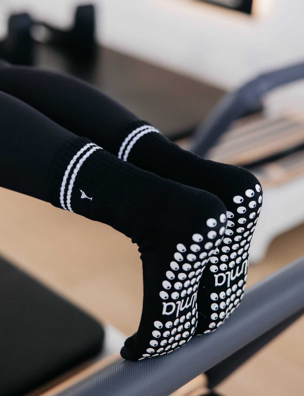 Black Tiny Martini Pilates Grip Socks