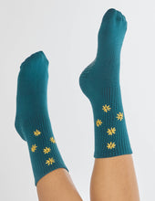 Lucky Honey The Daisy Grippy Sock: Deep Ocean