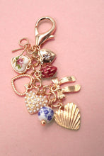 Porcelain Bows, Hearts and Strawberry Bag Charm
