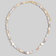 Faceted Rectangle Beads Chain Necklace