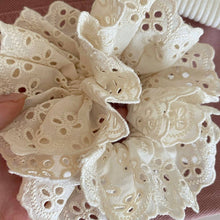 BIG LACE HOLLOW HAIR TIE SCRUNCHIES - Black