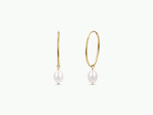 Simple Hoop with Pearl