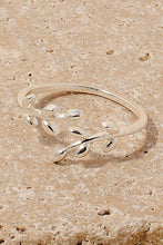 Metallic Leaf Branch Open Band Ring - Gold