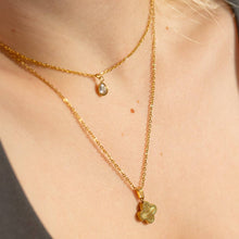 18K Gold PVD Teardrop Birthstone Charm Bar - April