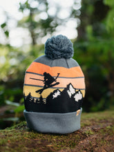 Ski Club Beanie Winter Knit Hat with Pom Pom for Skiing and Snow Sports